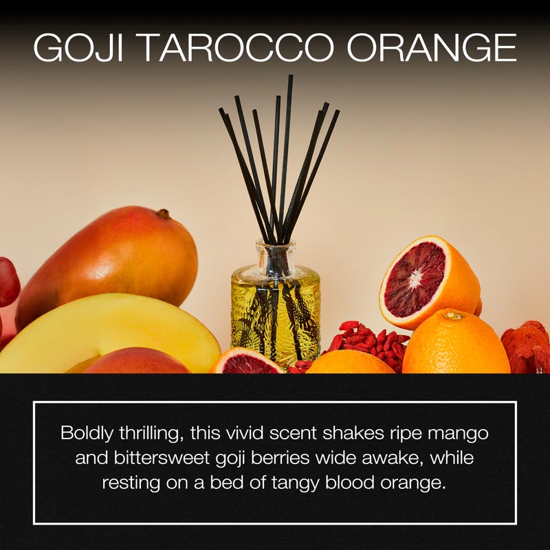 Voluspa Goji Tarocco Orange Scented Reed Diffuser, 3.4 oz, Luxury Citrus Diffuser, Oil Reed Diffusers for Home, Handcrafted in The USA - Image 2